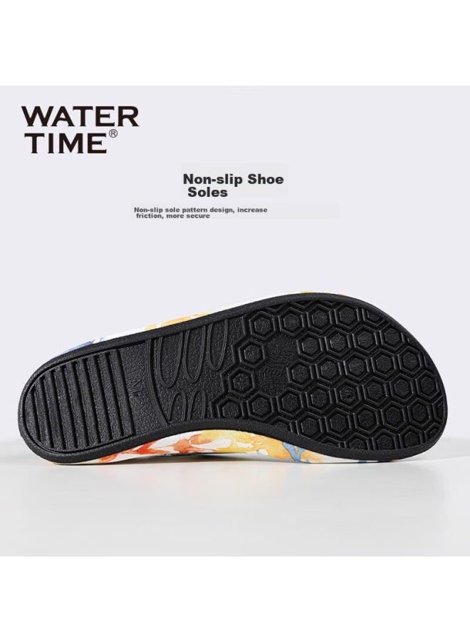 Watertime/shuichuan Beach Shoes For Women, Men And Children, Non-slip Soft Sole, Summer Swimming Diving Printed Water Shoes, Size L - Image 5