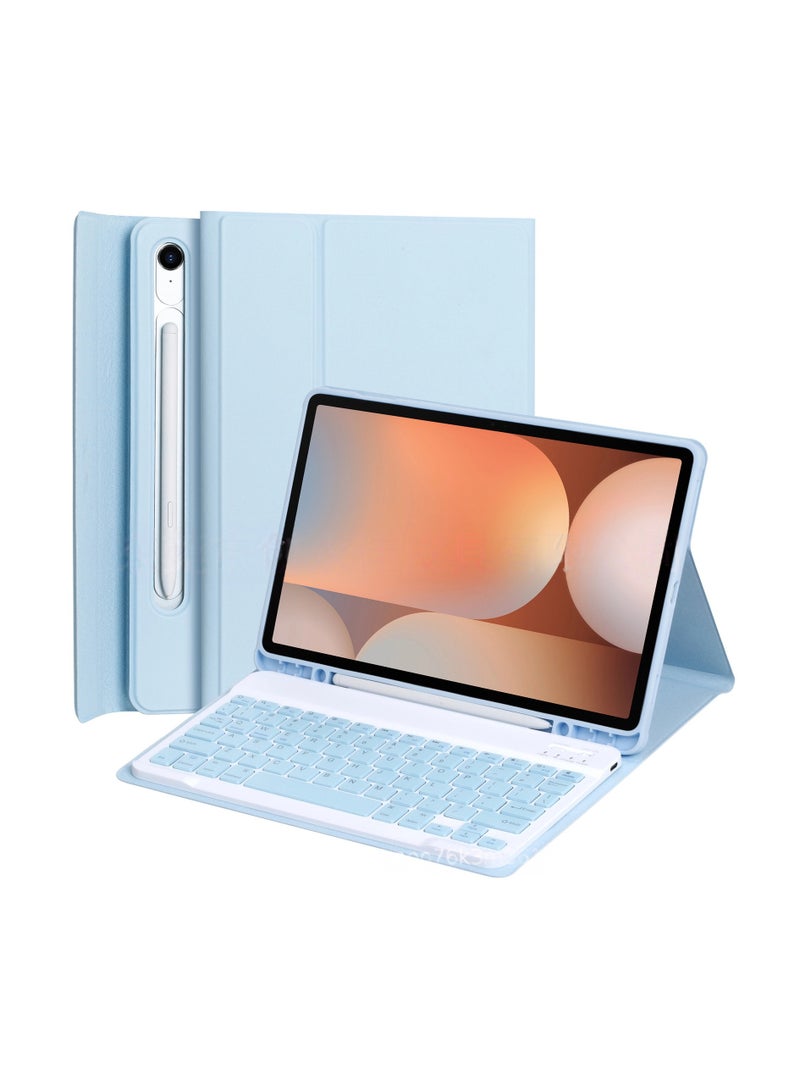 For Galaxy Tab S10 FE+ 13.1-inch Magnetic Detachable Keyboard Case with S Pen Slot Multi-mode Stand Smart Hibernation Case - Image 1