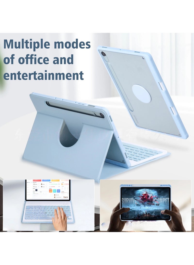 For Galaxy Tab S10 FE+ 13.1-inch Magnetic Detachable Keyboard Case with S Pen Slot Multi-mode Stand Smart Hibernation Case - Image 2