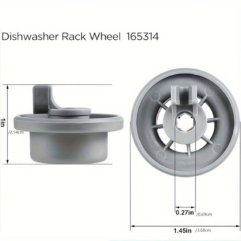 8 Pcs Dishwasher Lower Rack Wheel Replacement Compatible with 165314 420198 423232 AP2802428 PS8697067 - Image 5