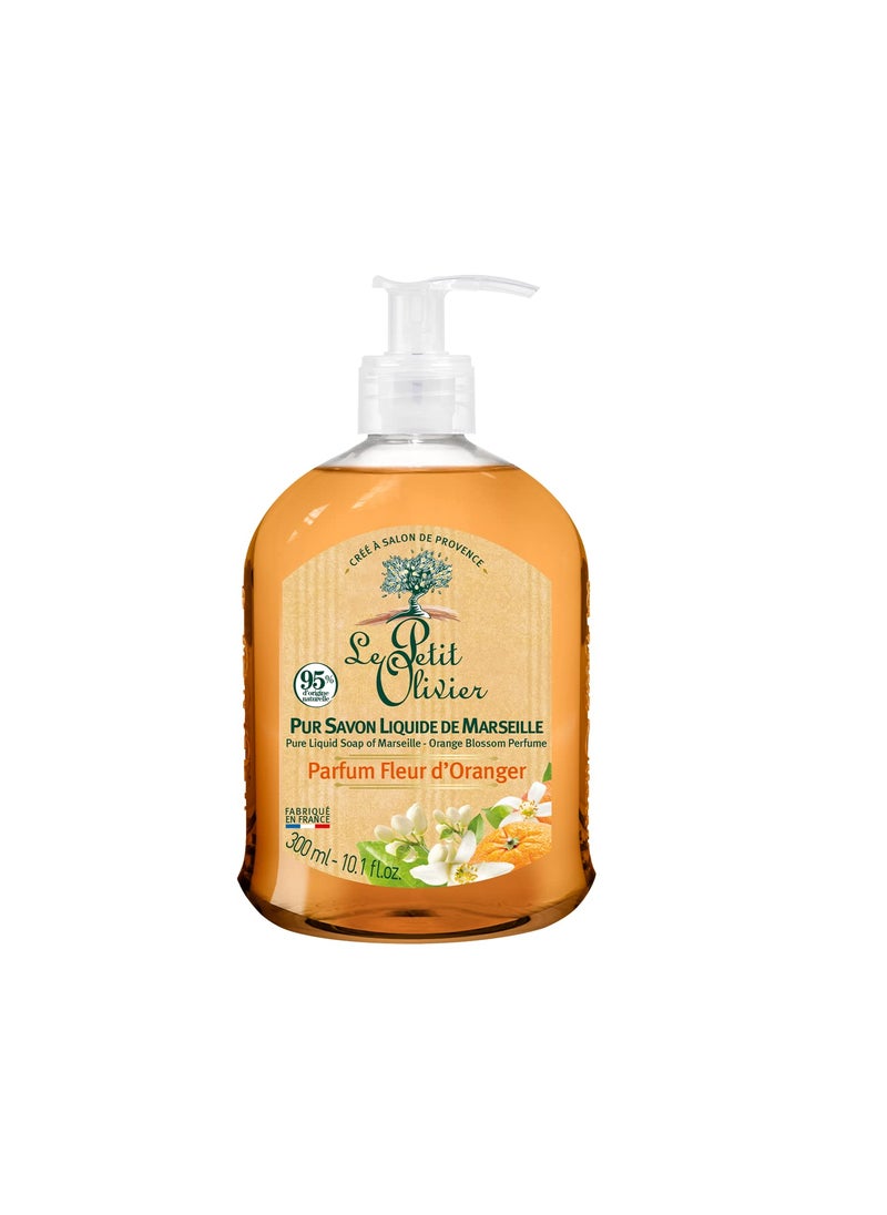 LE PETIT OLIVIER Le Petit Olivier Pure Marseille Liquid Soap - Orange Blossom Perfume for Women - 10.1 oz Soap 