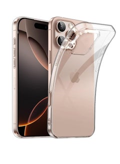 Generic Case Compatible with iPhone 16 Pro 6.3-Inch Case Crystal Clear Soft TPU Gel Case Flexible Silicone Anti-Scratch Transparent TPU Cover - Clear  - Image 1