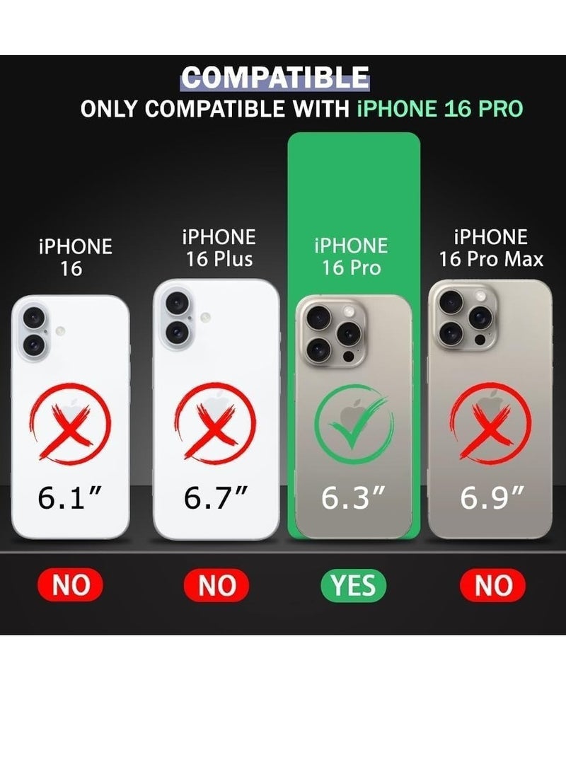 حافظة متوافقة مع هاتف iPhone 16 Pro مقاس 6.3 بوصة، حافظة من جل TPU الناعم والشفاف والسيليكون المرن المقاوم للخدش وغطاء TPU الشفاف - شفاف - Image 2