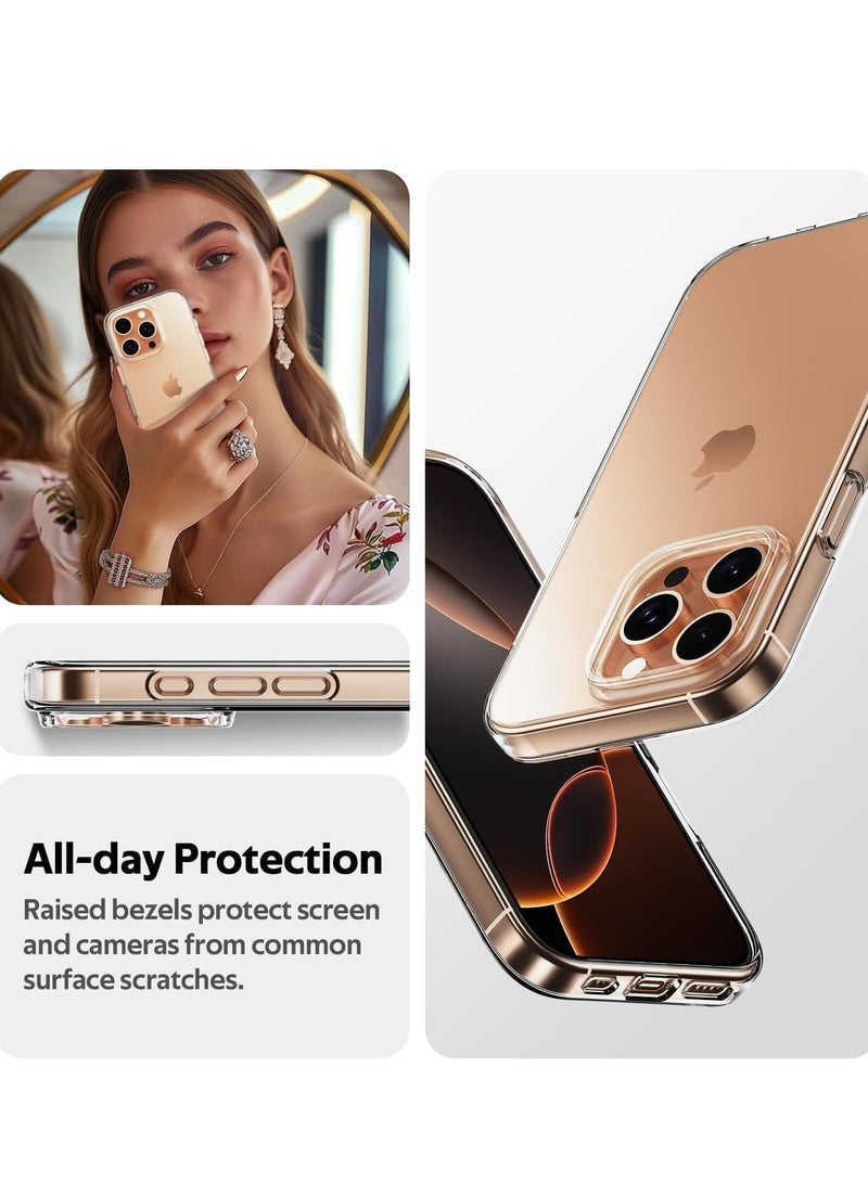 حافظة متوافقة مع هاتف iPhone 16 Pro مقاس 6.3 بوصة، حافظة من جل TPU الناعم والشفاف والسيليكون المرن المقاوم للخدش وغطاء TPU الشفاف - شفاف - Image 5