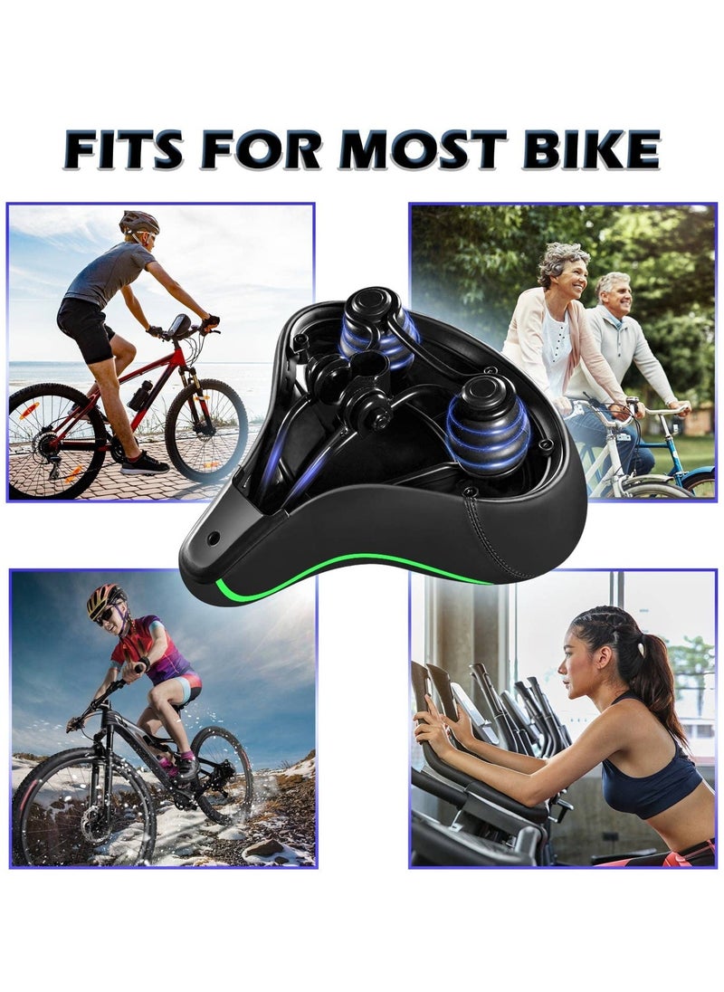 GNAFOTU Bicycle Seat, Comfortable Oversized Extra Thick Bicycle Seat with Dual Shock Ball Memory Foam Wide Bicycle Saddle Unisex Suitable for Sport or Road Bikes  - Image 2