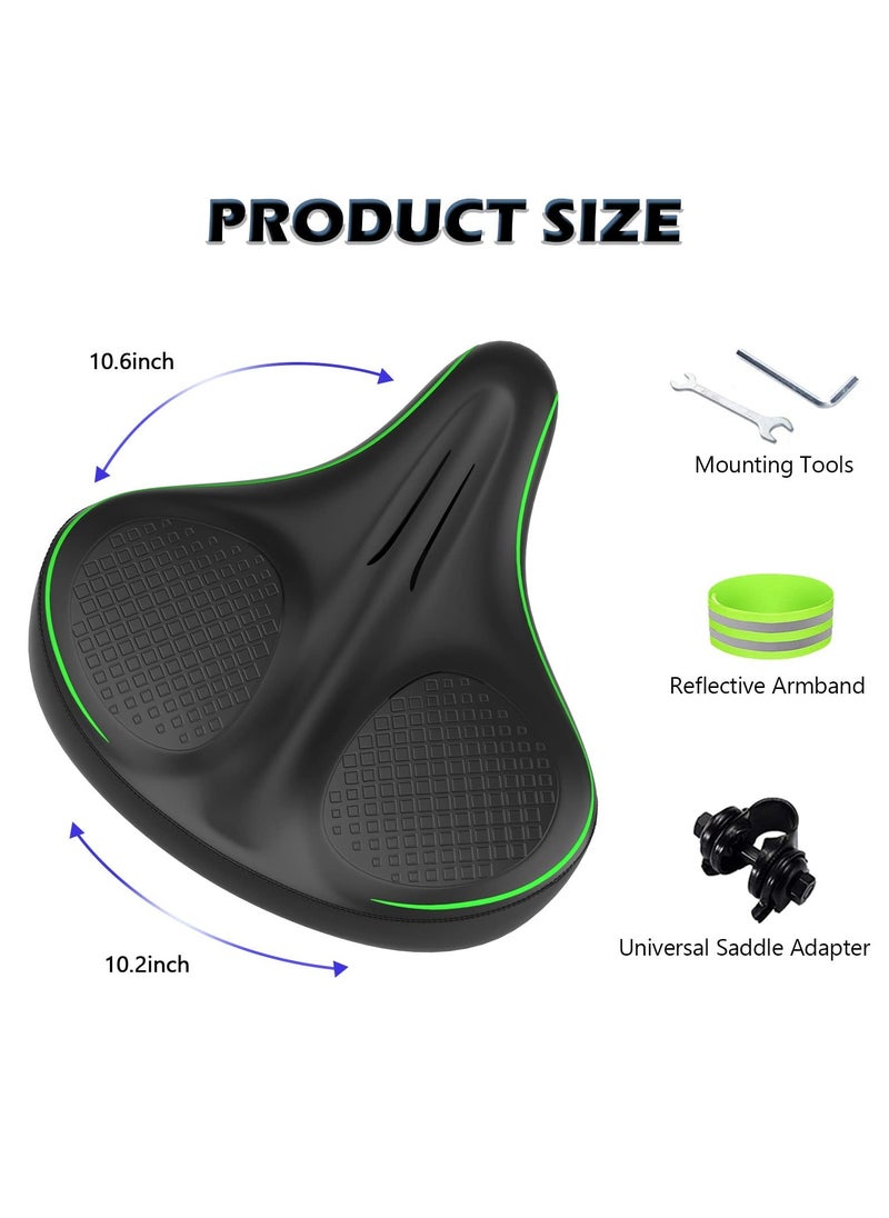 GNAFOTU Bicycle Seat, Comfortable Oversized Extra Thick Bicycle Seat with Dual Shock Ball Memory Foam Wide Bicycle Saddle Unisex Suitable for Sport or Road Bikes  - Image 3