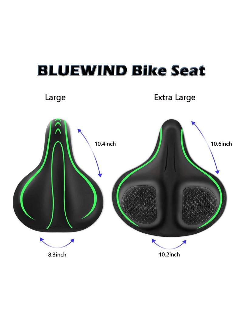 GNAFOTU Bicycle Seat, Comfortable Oversized Extra Thick Bicycle Seat with Dual Shock Ball Memory Foam Wide Bicycle Saddle Unisex Suitable for Sport or Road Bikes  - Image 5