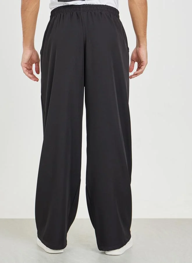 Styli Styli Slogan Print Utility Wide Leg Pants
