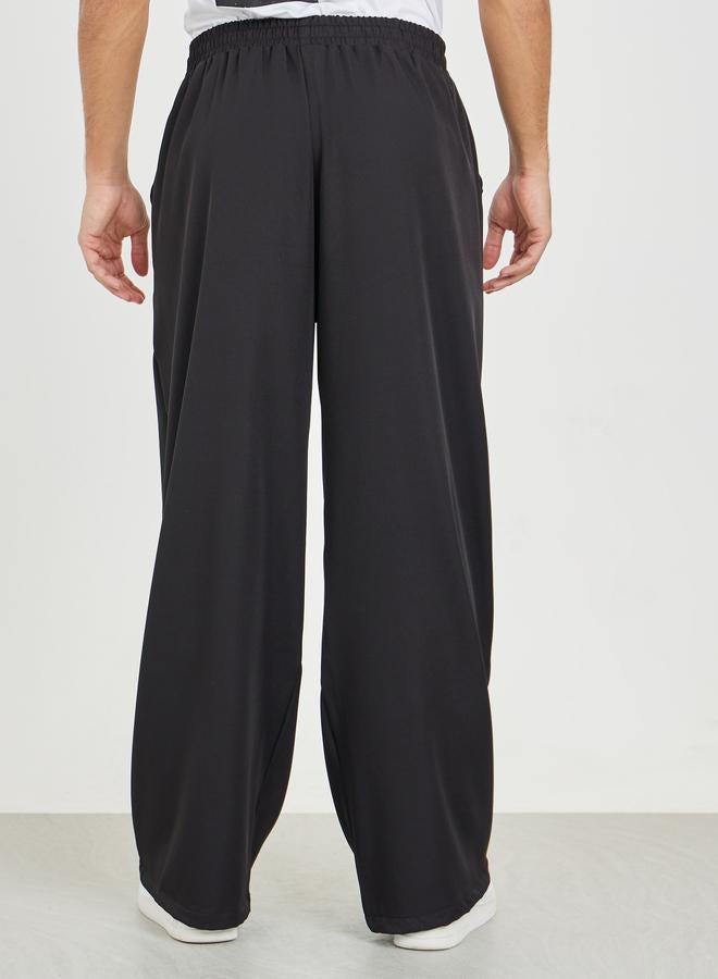 Styli Slogan Print Utility Wide Leg Pants - Image 4