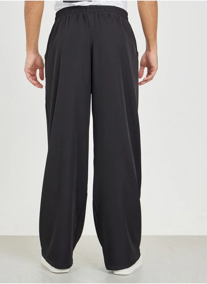 Styli Placement Print Utility Wide Leg Pants