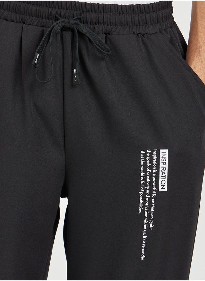 Styli - Placement Print Utility Wide Leg Pants - Image 1