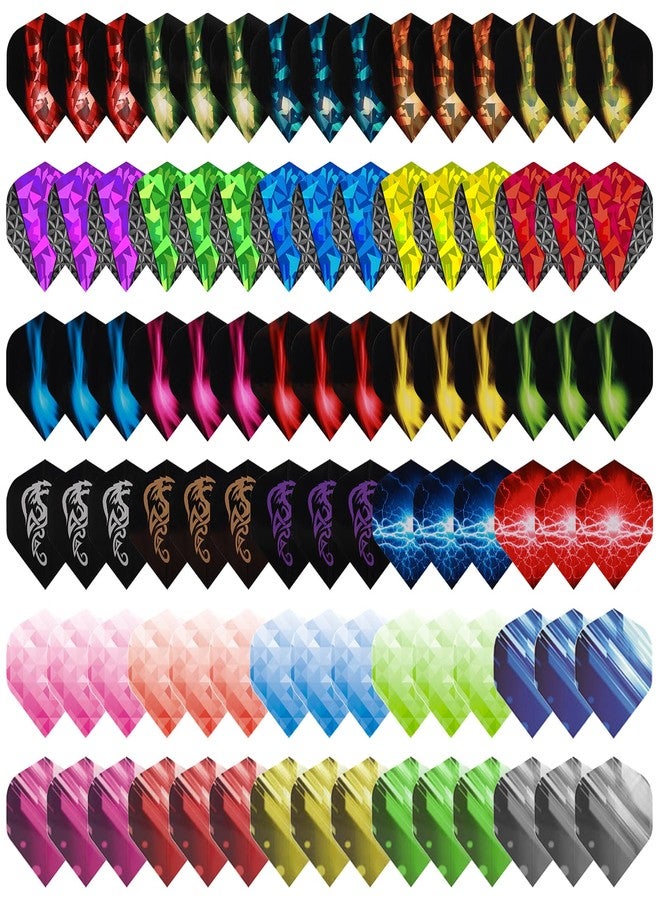 Deetenks 90PCS Dart Flights 30 Sets Durable Standard PET and Reflect Dart Flights Replacement Feather Tail Wing for Soft Tip Steel Tip Darts - Image 1