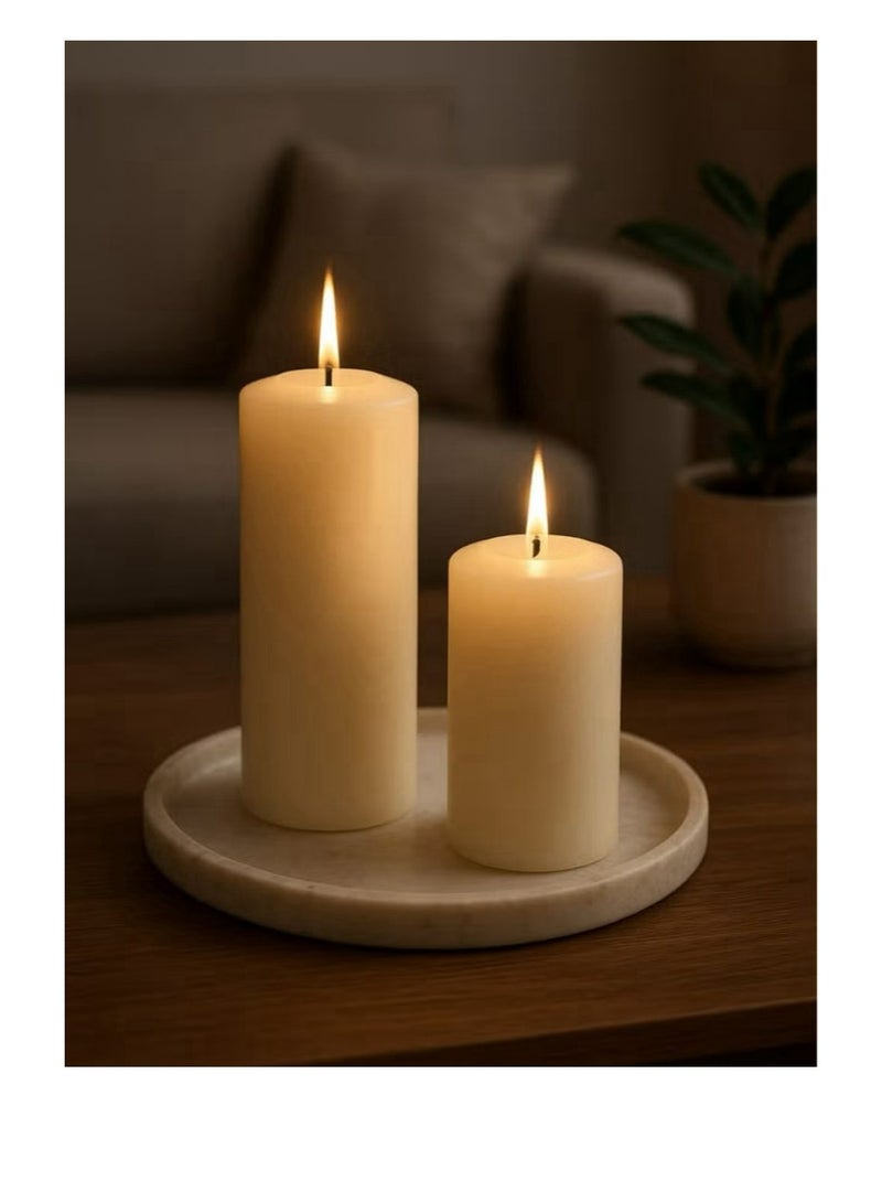 فاميلي طقم شموع عمودية 2 قطع غير معطرة - Image 1