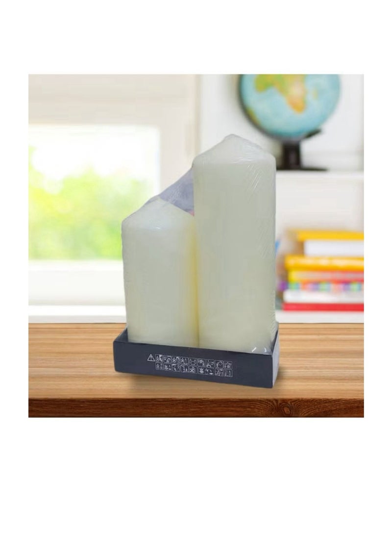 فاميلي طقم شموع عمودية 2 قطع غير معطرة - Image 2