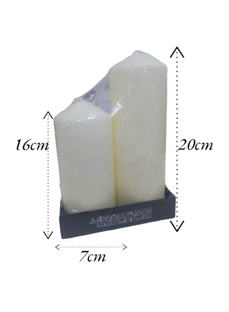 فاميلي طقم شموع عمودية 2 قطع غير معطرة - Image 3