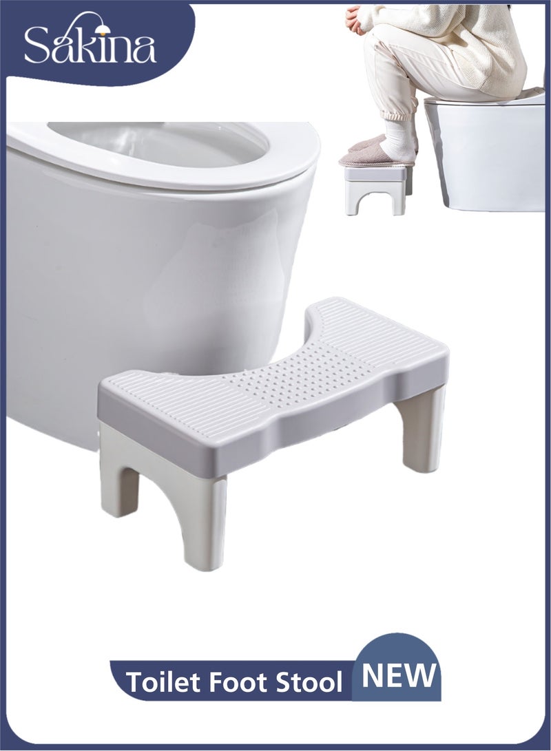 سكينة كرسي قدم للمرحاض، قاعدة قدم لتصحيح وضعية الجلوس وتخفيف الإمساك، تصميم ثابت وغير قابل للانزلاق، مريح وسهل الحمل للكبار والأطفال، مقعد مرحاض - Image 1