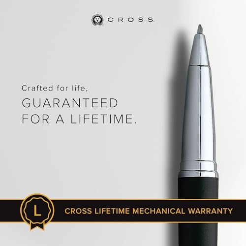 Cross ATX Luxury Basalt Black Rollerball Pen with Modern Chrome Trim – Medium Point, Smooth Ink, Presented in Premium Gift Box - Image 3