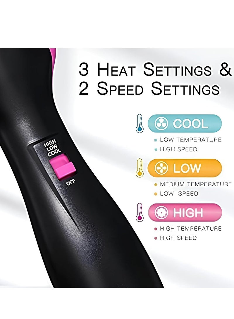 One Step Hair Dryer 3 In 1 Electric One Step Hair Dryer Hot Air Styler Volumizer Hair Dryer and Hot Air Brush - Image 2