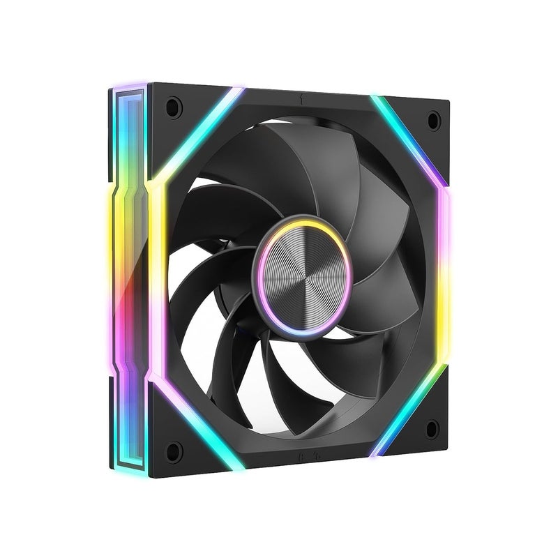 Dpofirs 3PCS ARGB PC Case Fans, 120mm PWM Cooling Fans with Infinite Mirror Lighting and Hydraulic Bearing, 800-2000RPM, for PC Cooling - Image 1