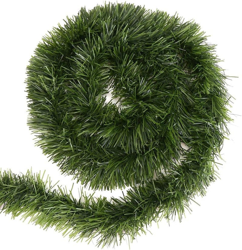 Partunay Set of 2 Pcs Dark Green Heavy Quality Pine Christmas Garland for Christmas Xmas Decoration Christmas Decorations Item Christmas Xmas Hanging Ornaments - Image 2