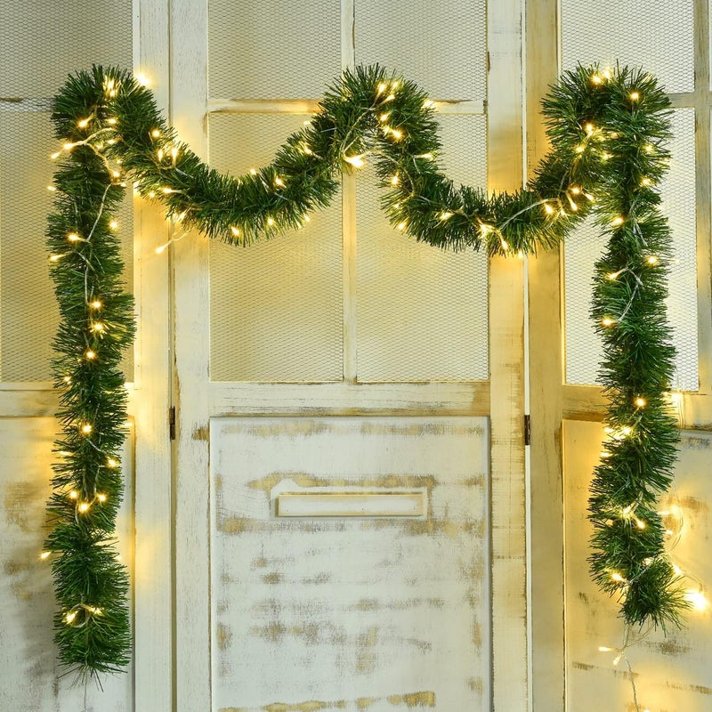 Partunay Set of 2 Pcs Dark Green Heavy Quality Pine Christmas Garland for Christmas Xmas Decoration Christmas Decorations Item Christmas Xmas Hanging Ornaments - Image 3