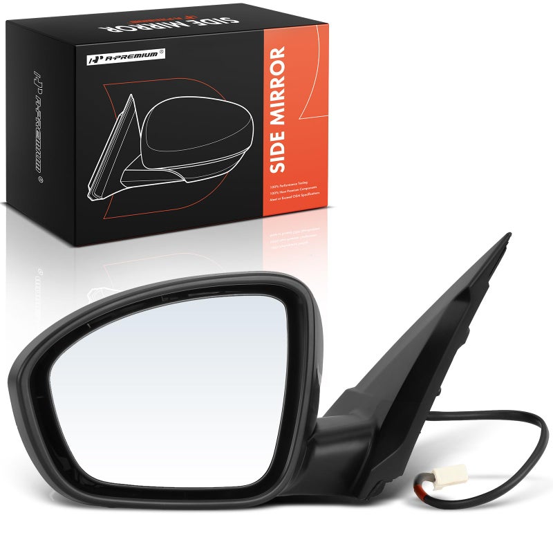 مرآة باب كهربائية جانبية للسائق متوافقة مع نيسان ألتيما 2019 2020 2021 2022 2023 غير مدفأة قابلة للطي يدويًا باللون الأسود