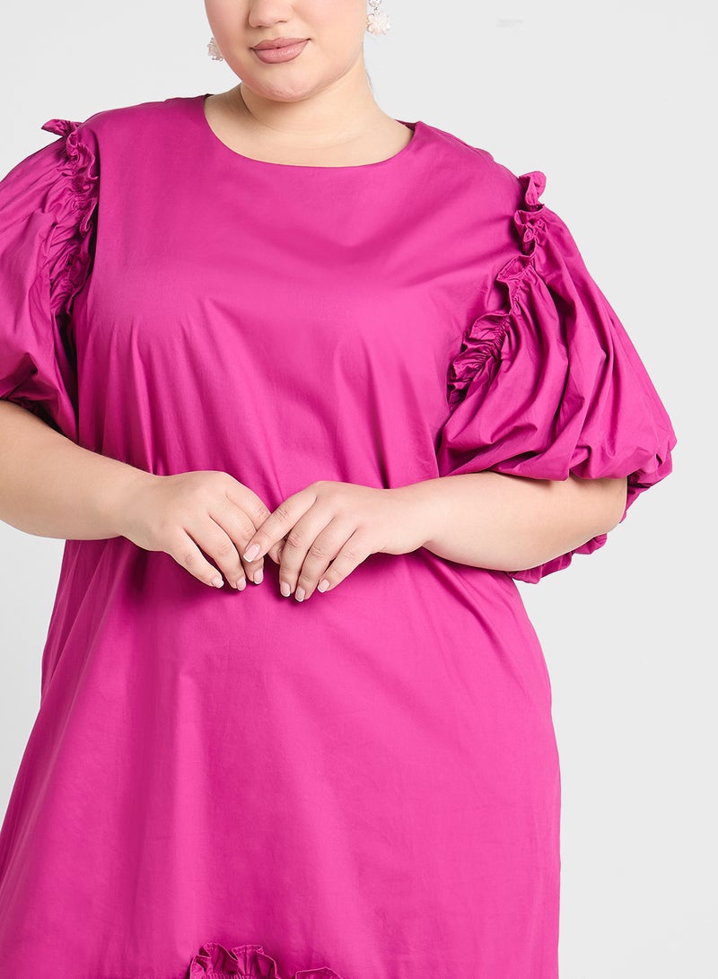 جينجر بلس فستان مكشكش هاي لو - Image 3