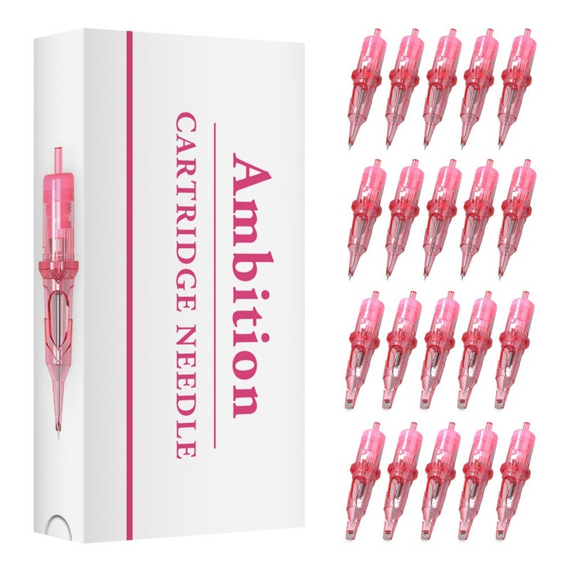 Dragon's Kiss Pink 08-12 Series Integrated Needle Tattoo Pen Motor Short Needles 20 Pcs