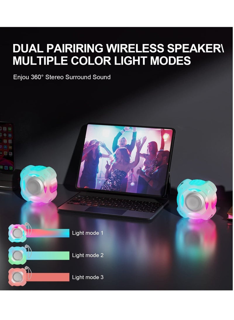 Generic - Bluetooth Shower Speaker, IPX7 Waterproof Wireless Portable Speakers, Floating Wireless Speaker with LED Light, Loud Stereo Sound, for Beach, Pool, Party, Travel, Outdoors, for Men and Women - Image 1