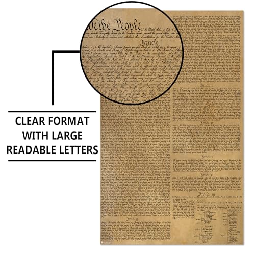 Young N Refined American Founding documents Laminated 3 pack EXTRA LARGE: US Constitution, Declaration of Independence and Bill of Rights reproduction NOW with BIGGER clearer Letters Young N Refined - Image 4