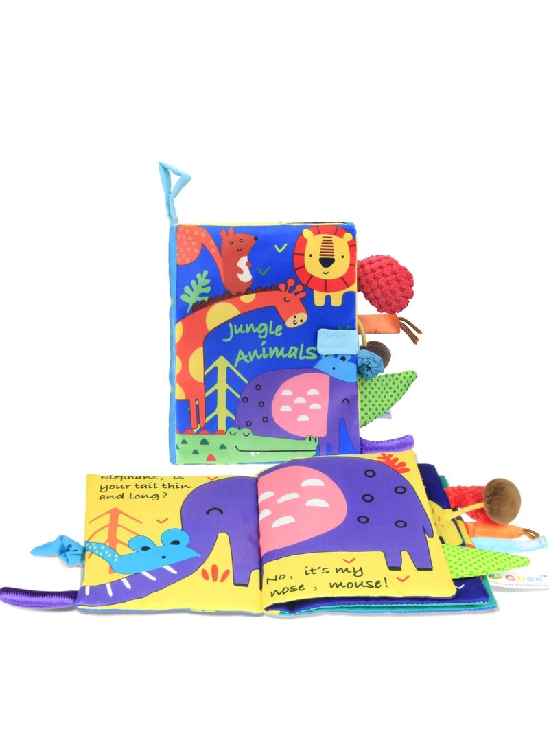 Excefore Baby Soft Cloth Books, Touch and Feel Crinkle Book for Babies, Infants & Toddlers 0-12 Months, Early Education Sensory Book Toys Toddler boy Girl Unisex - Image 1
