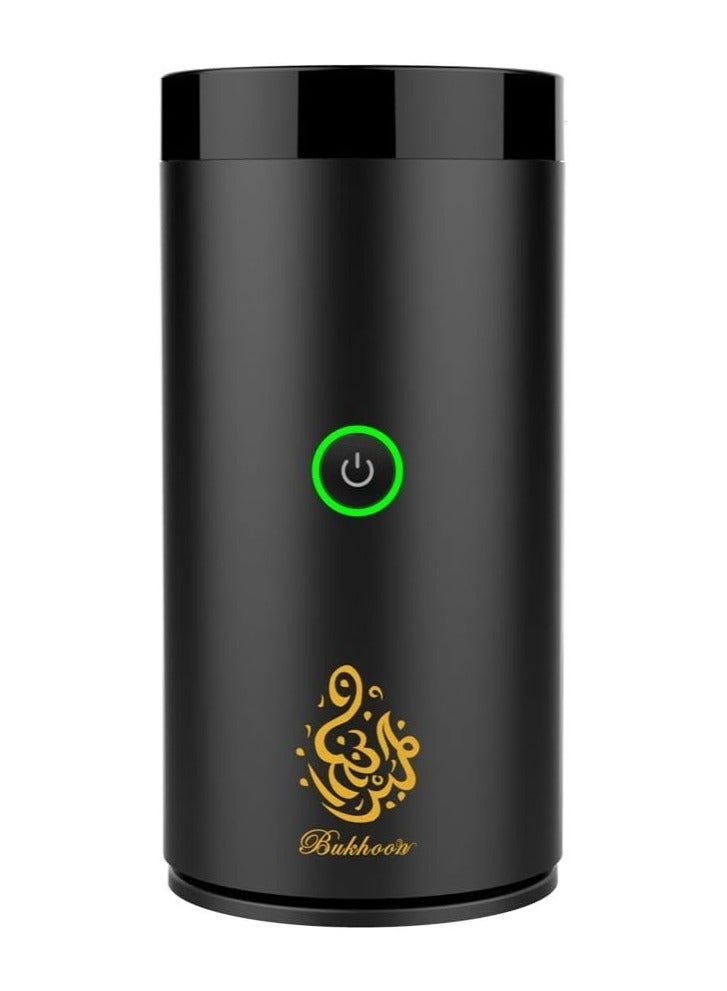 Car Bukhoor Usb Type-C Power Bakhoor Rechargeable Electric Mini Portable Incense Burner Black - Image 1