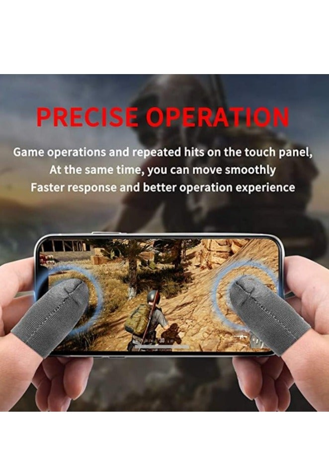 Oasisgalore 12Pcs Anti-Sweat Gaming Finger Sleeves with 2Pcs Mobile L1R1 Game Triggers for Phone Games  - Image 2