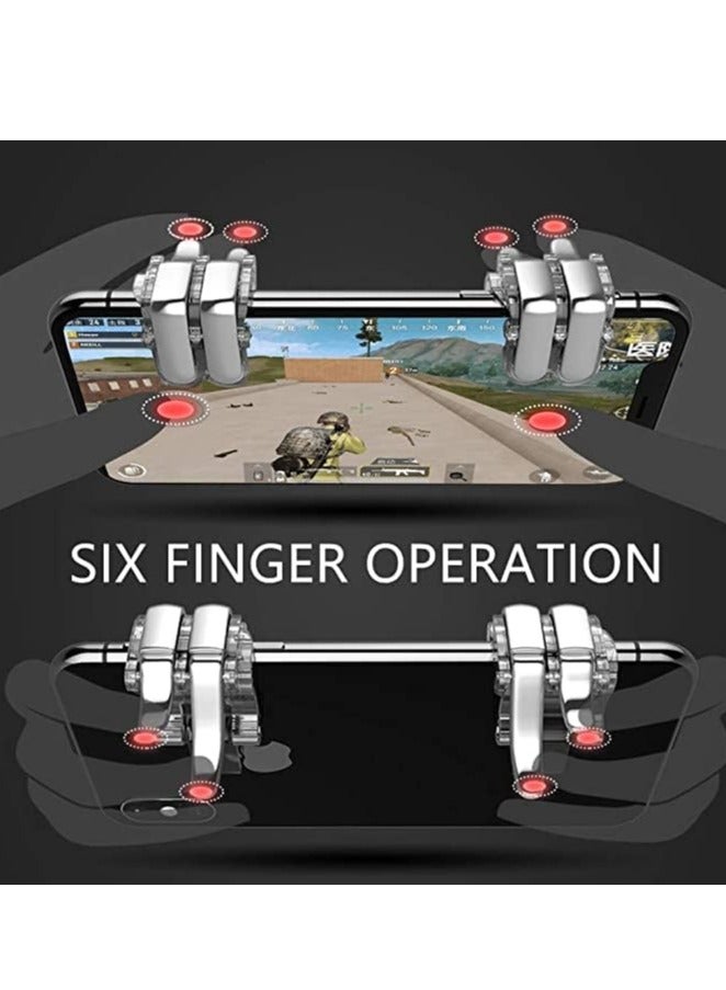 Oasisgalore 12Pcs Anti-Sweat Gaming Finger Sleeves with 2Pcs Mobile L1R1 Game Triggers for Phone Games  - Image 4