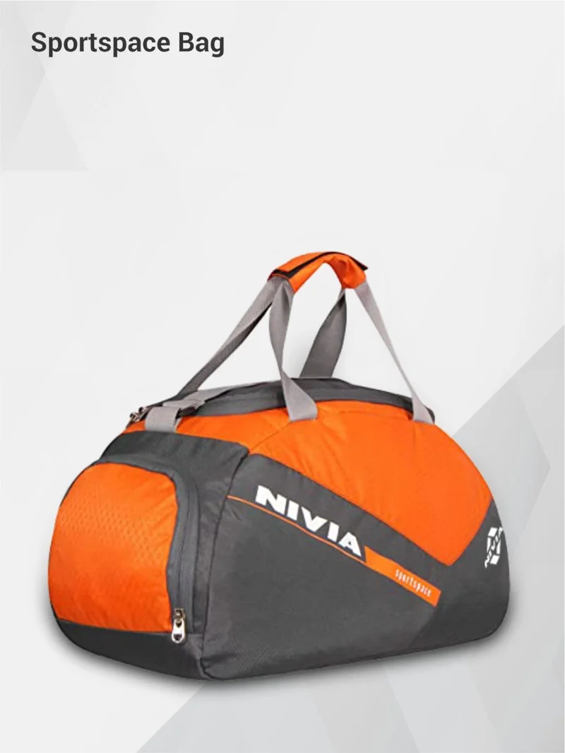 Nivia Nivia Sports Space Bag - Orange and Grey