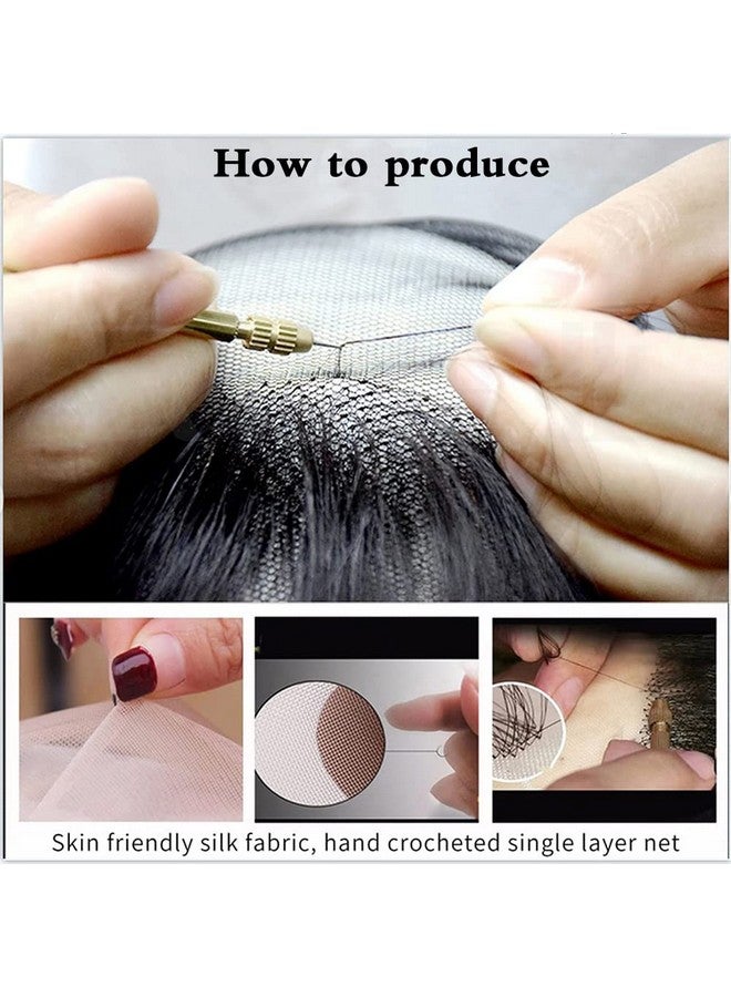Fake Mustache Realistic Beard 100% Human Hair Full Hand Tied Facial Hair Black Goatee False Beards Lace Invisible Fake Mustache For Entertainment Drama Party Movie Makeup