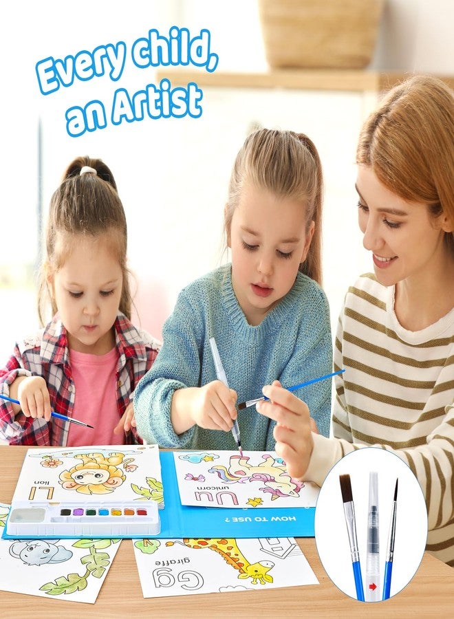 JoyCat Paint with Water Coloring Books for Toddlers, Watercolor Painting Sets for Kids Ages 3-5 4-8, Arts and Crafts Drawing Activities Toy Birthday Gift for Boys Girls (Animal & Alphabet) - Image 3