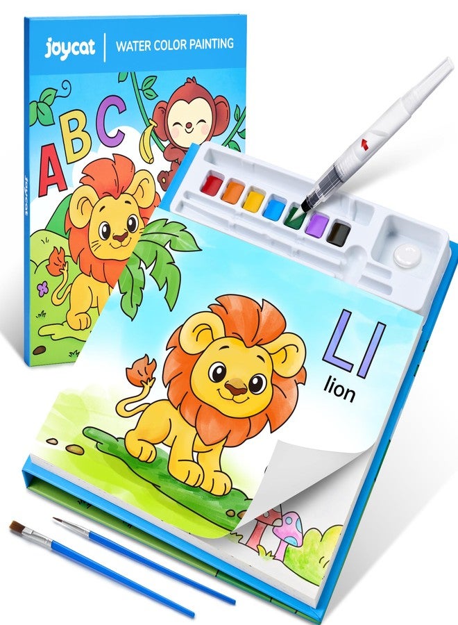 JoyCat Paint with Water Coloring Books for Toddlers, Watercolor Painting Sets for Kids Ages 3-5 4-8, Arts and Crafts Drawing Activities Toy Birthday Gift for Boys Girls (Animal & Alphabet) - Image 1