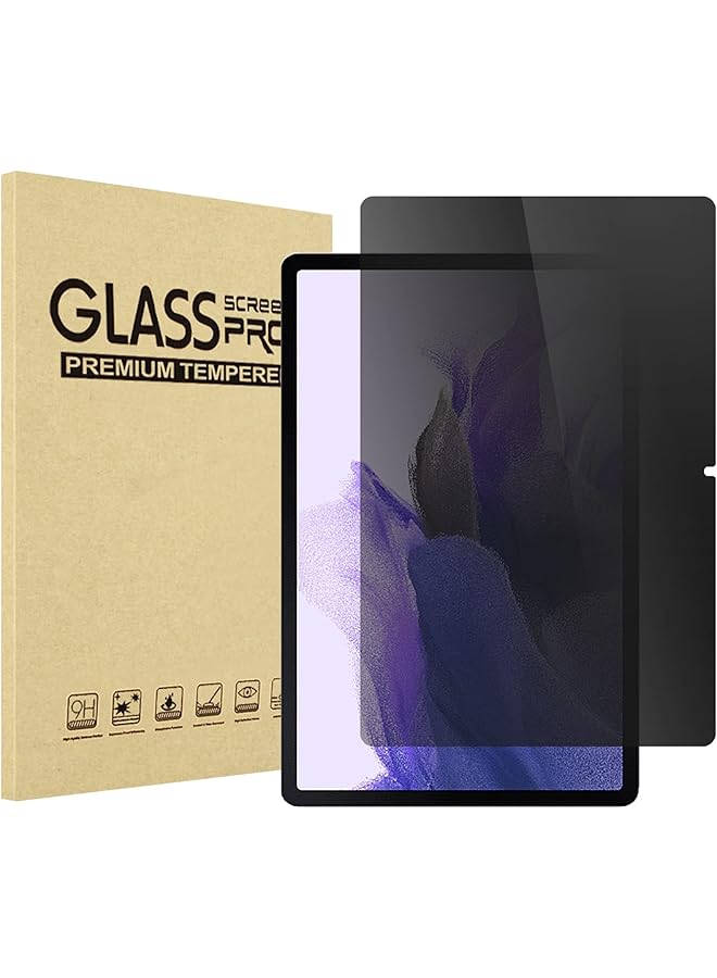 Procases Privacy Screen Protector For Galaxy Tab S9 Fe+ Plus S9 Plus S8 Plus S7 Fe S7 Plus 12.4 Inch Anti Spy Tempered Glass Tinted Screen Film Guard For Samsung Tablet Sm X610 X810 X800 T730 T970 - Image 1