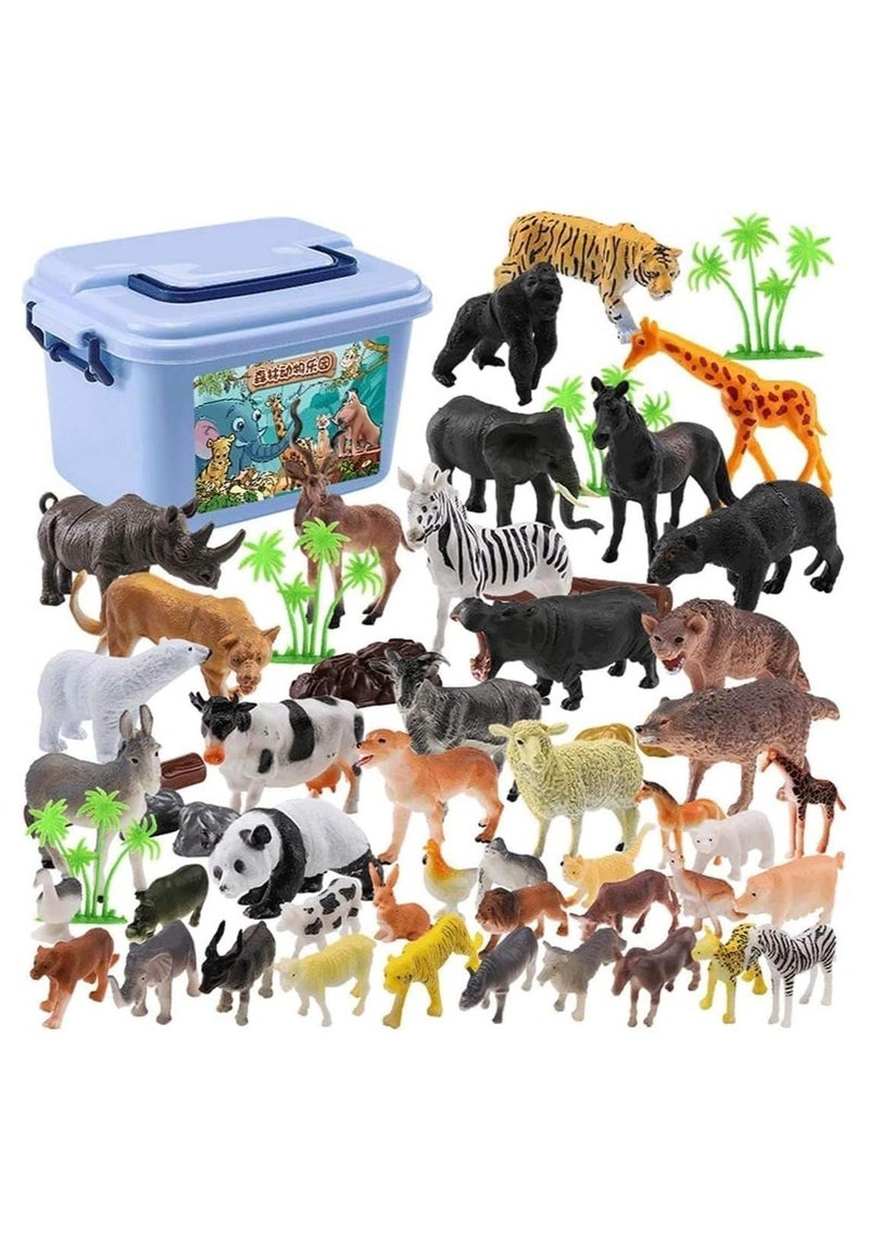 ليموس لعبة اطفال مجموعة من الحيوانات المصغرة 44 قطعة - Image 1
