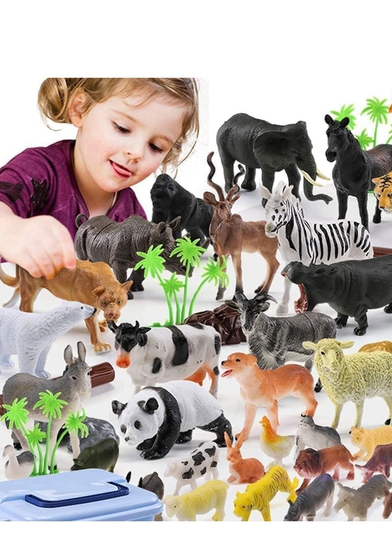 ليموس لعبة اطفال مجموعة من الحيوانات المصغرة 44 قطعة - Image 3