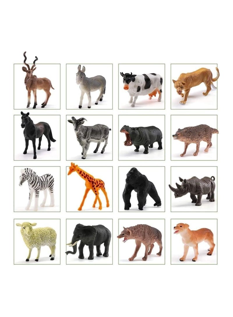 ليموس لعبة اطفال مجموعة من الحيوانات المصغرة 44 قطعة - Image 4