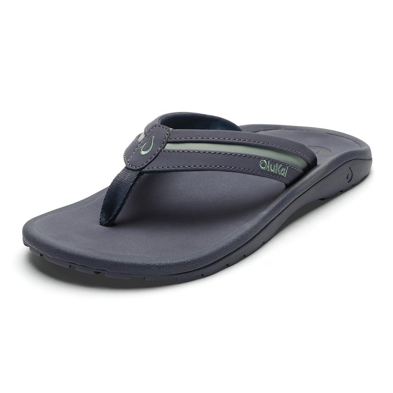 OLUKAI Ohana Palua Men's Water Friendly Sandals, Everyday Flip Flops, Arch Support & Comfort Fit, Lightweight & Durable, Enhanced Grip & Traction, Tradewind Grey/Seagreen, 11 - Image 1