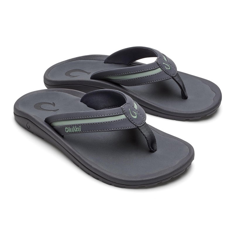OLUKAI Ohana Palua Men's Water Friendly Sandals, Everyday Flip Flops, Arch Support & Comfort Fit, Lightweight & Durable, Enhanced Grip & Traction, Tradewind Grey/Seagreen, 11 - Image 5