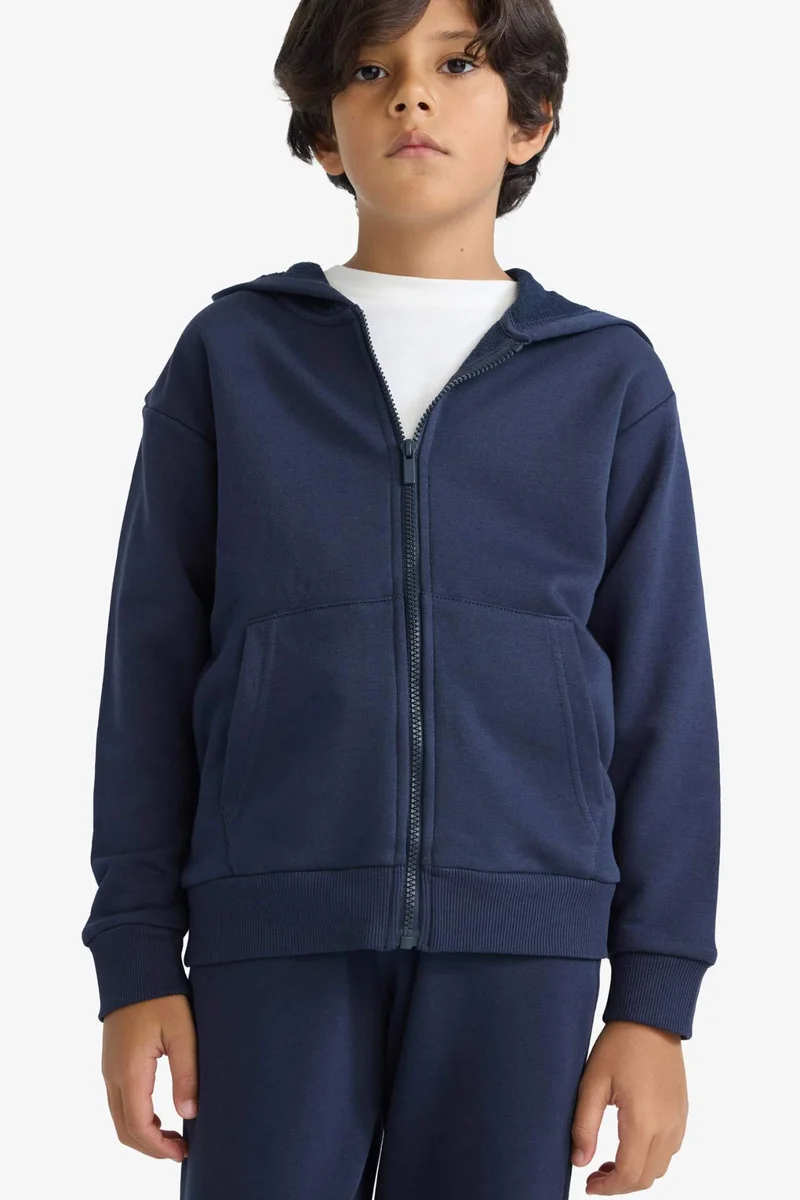 Defacto Boy Basic Zippered Hoodie