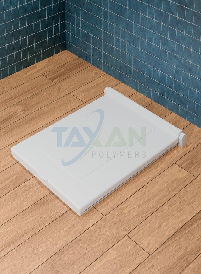 TAXAN POLYMERS غطاء مقعد مرحاض تاكسان الهندي للمرحاض المربع (21 بوصة أوريسا) | بلاستيك بولي بروبيلين صلب | إغلاق غير ناعم | غطاء مرحاض أبيض مع طقم تركيب سهل | 56 × 42 سم - Image 2