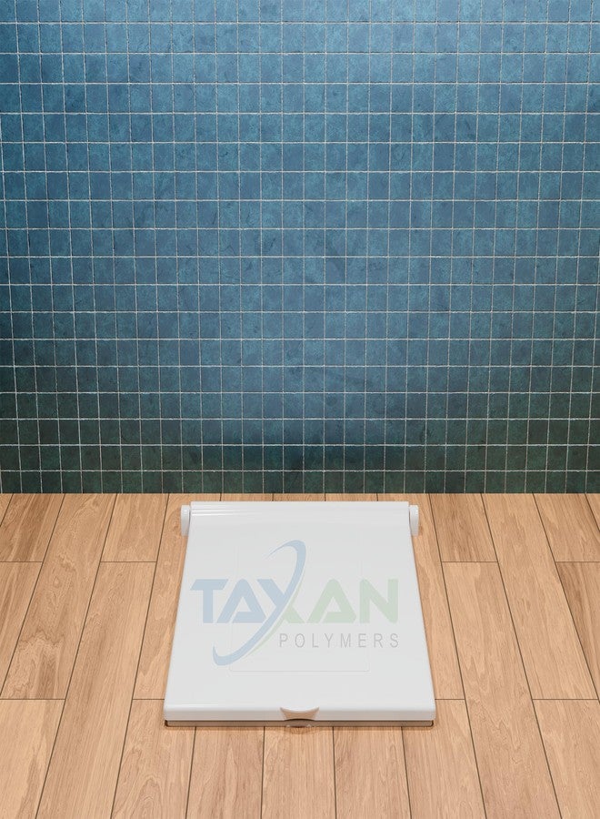 TAXAN POLYMERS غطاء مقعد مرحاض تاكسان الهندي للمرحاض المربع (21 بوصة أوريسا) | بلاستيك بولي بروبيلين صلب | إغلاق غير ناعم | غطاء مرحاض أبيض مع طقم تركيب سهل | 56 × 42 سم - Image 3