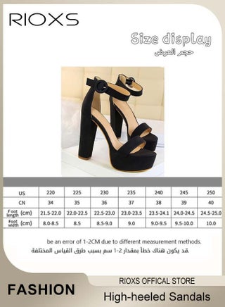 RIOXS Heeled Sandals For Women, Stylish Chunky Heels Shoes