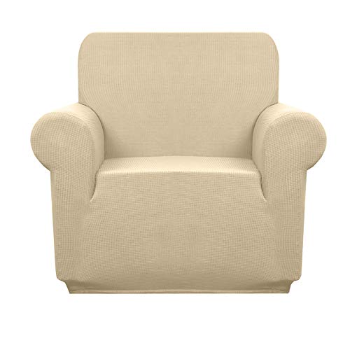 Granbest Premium Waterproof Sofa Cover High Stretch Couch Slipcover Super Soft Fabric Couch Cover Beige Small - Image 1