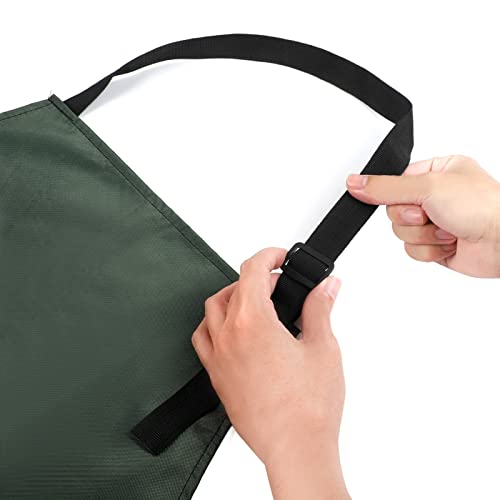 Gotega 2 Pack Waterproof Rubber Vinyl Apron 40 Inch Light Duty Model Chemical Resistant Work Apron Clothes Durable Extra Long Black with Adjustable Bib Apron for Dishwashing Lab Work Butcher Cleaning Green - Image 4
